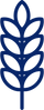Blue stylized menorah symbol with branching candle arms and a central flame shape on a black background