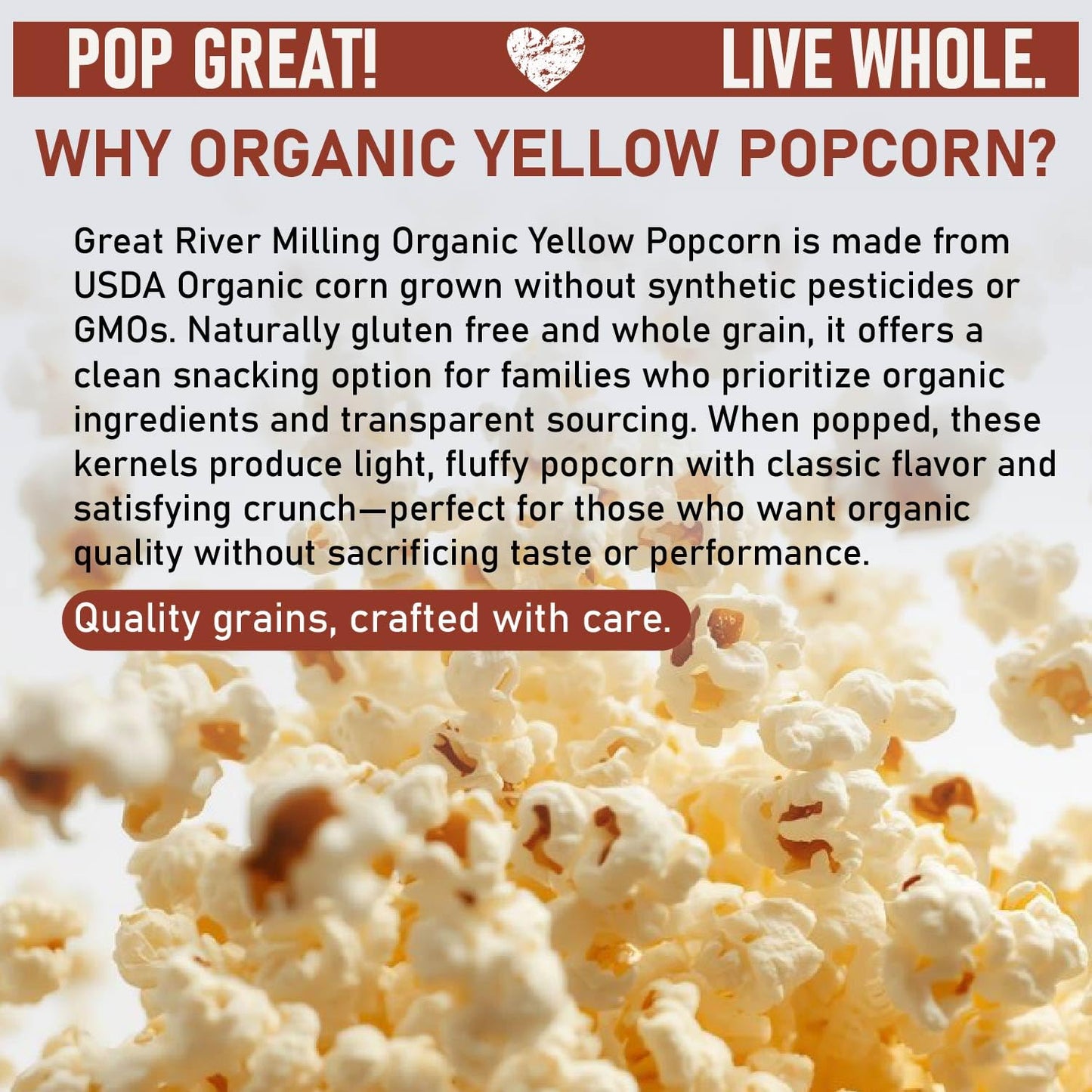 Lavender Organic Yellow Popcorn Kernels