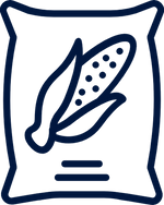 Line art icon of a bag of corn