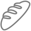Line drawing of a baguette