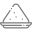 Line icon of a pile of powder on a plate