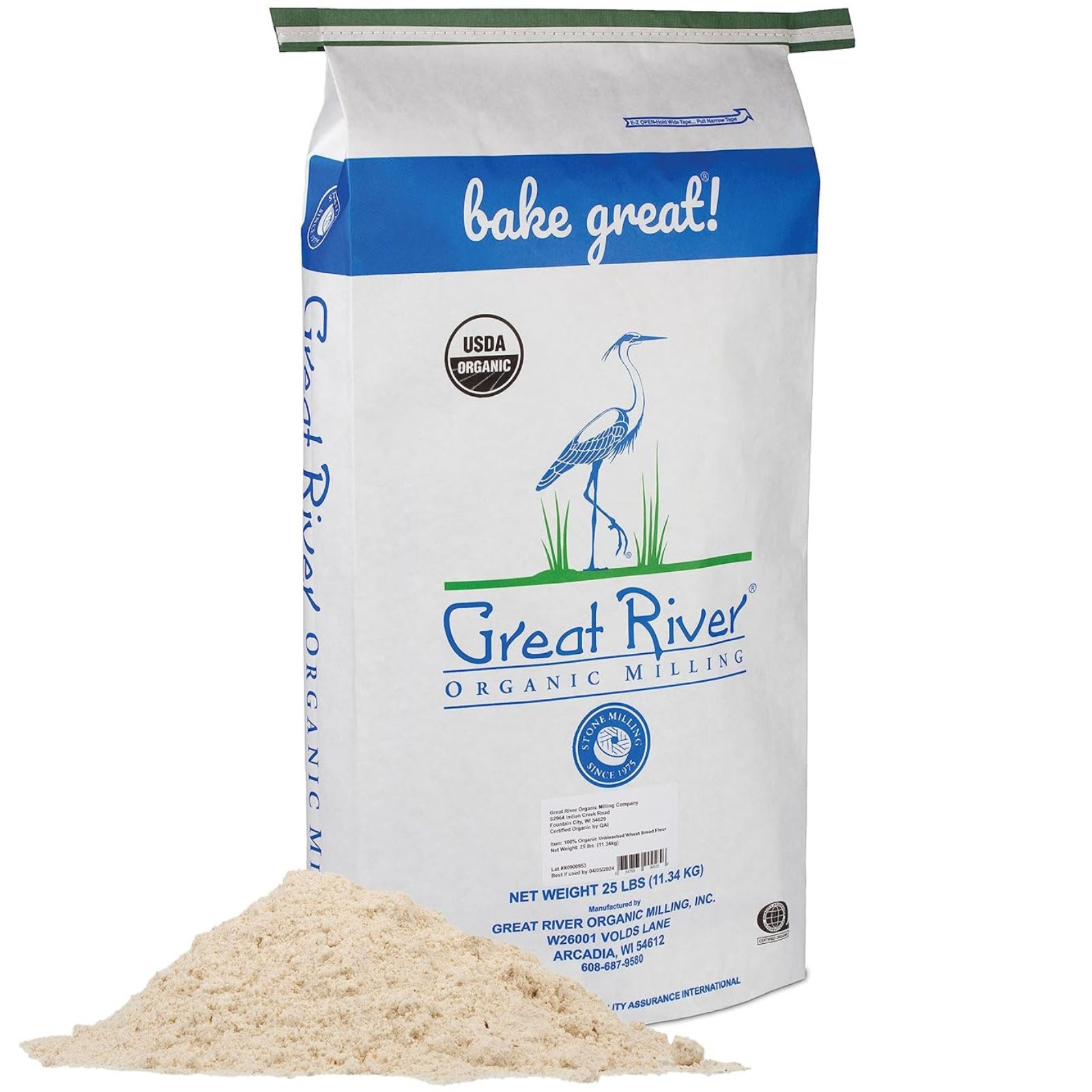 Great River Organic Milling Organic Unbleached Wheat Flour