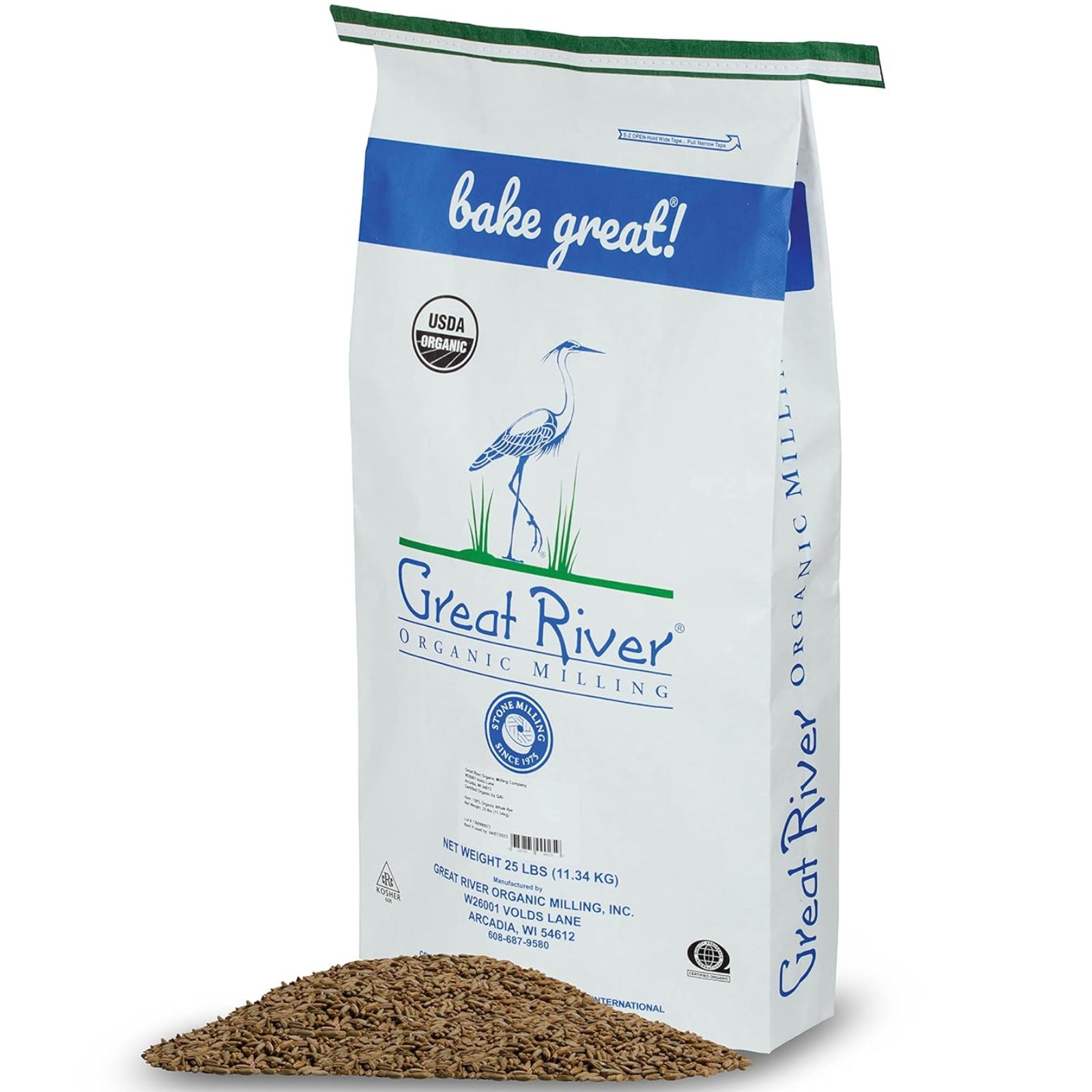 Great River Organic Milling Organic Whole Rye Grain